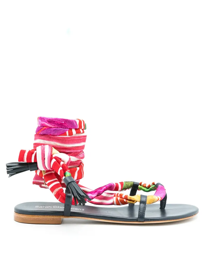 Sarah Chofakian Rasteira Ocean Sandalen - Blau Blau