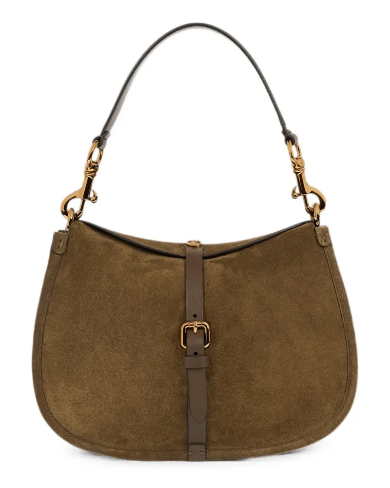 Etro Mittelgroße Pony Tasche aus Wildleder - Grün Grün