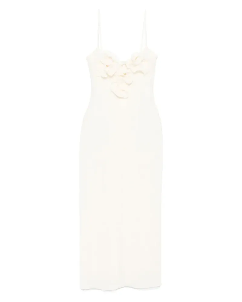 Magda Butrym Midikleid mit Blumenapplikation - Nude Nude