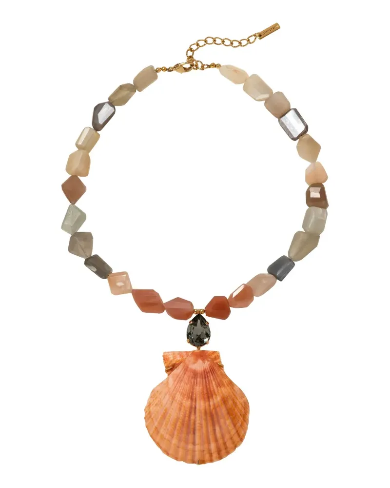 Jennifer Behr Syrena shell-pendant necklace - Nude Nude