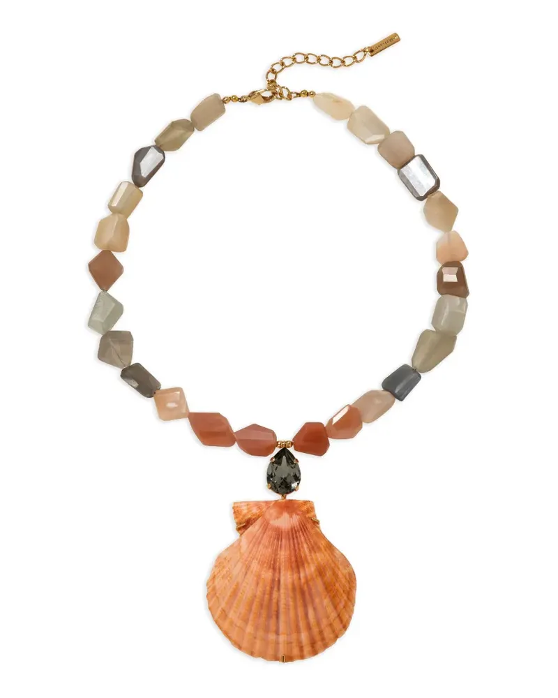 Jennifer Behr Syrena shell-pendant necklace - Nude Nude