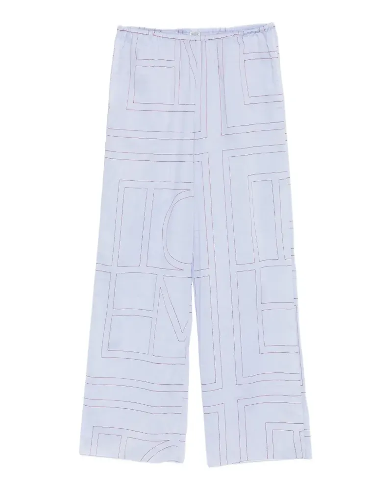 Totême elasticated-waistband trousers - Blau Blau