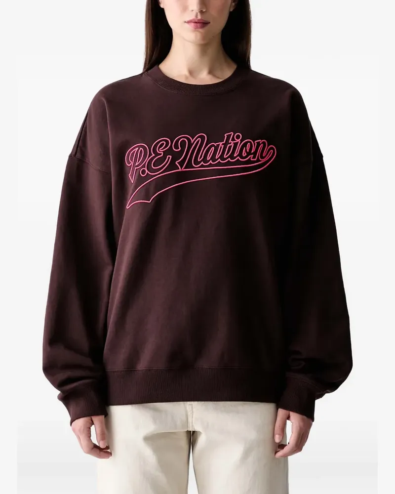 P.E. NATION Formation 2 logo-embroidered sweatshirt - Braun Braun