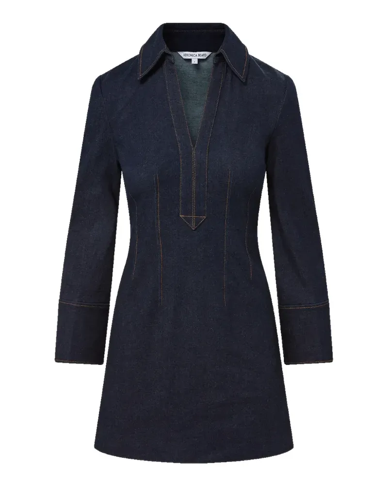 Veronica Beard Minikleid mit V-Ausschnitt - Blau Blau