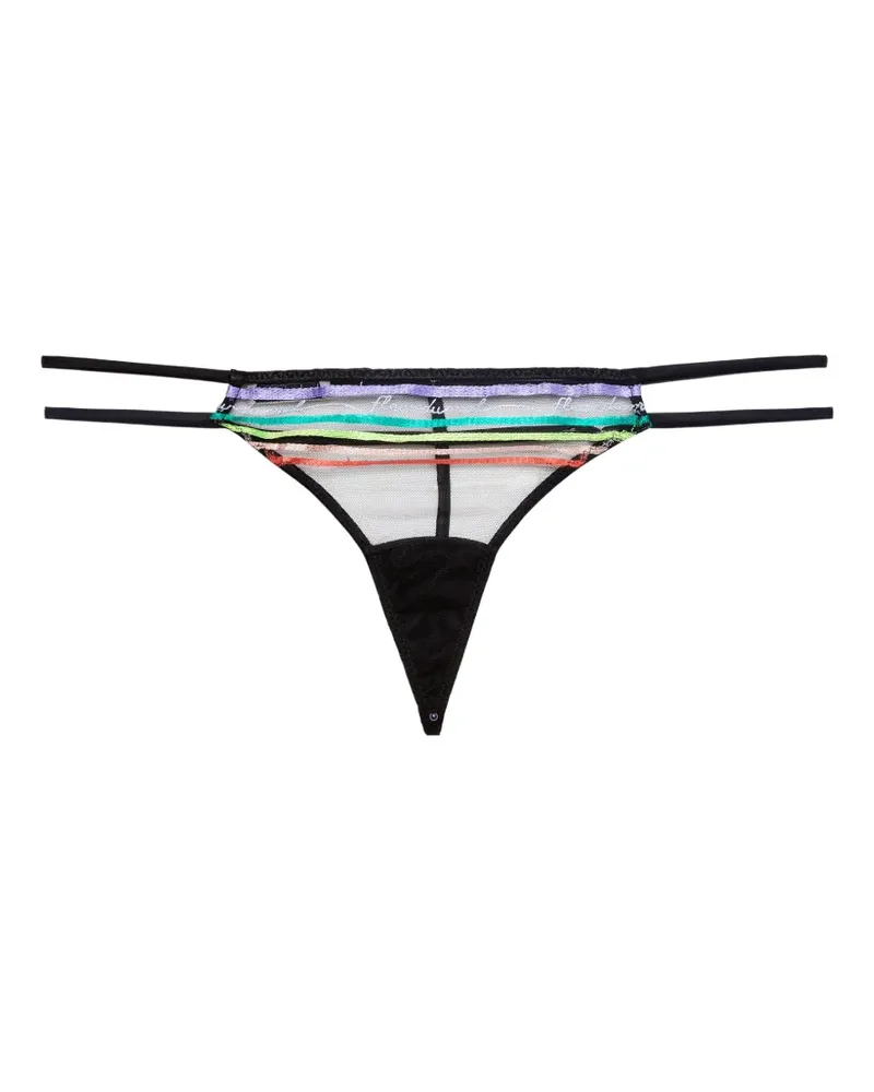 Fleur Du Mal Taste Le Rainbow v-string - Schwarz Schwarz