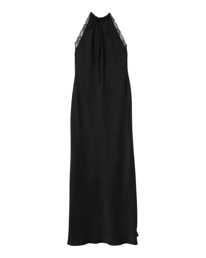 MARELLA x Cora Corré Ceci lace-trim halterneck maxi dress - Schwarz Schwarz