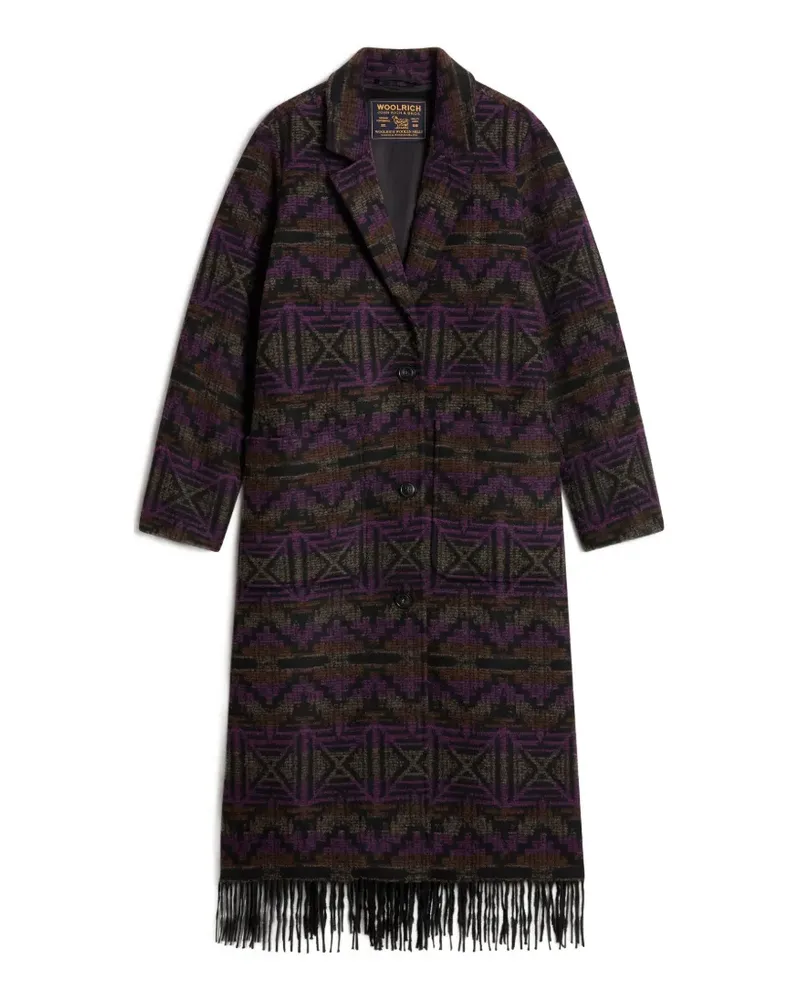 Woolrich Geometrisch gemusterter Mantel - Violett Violett