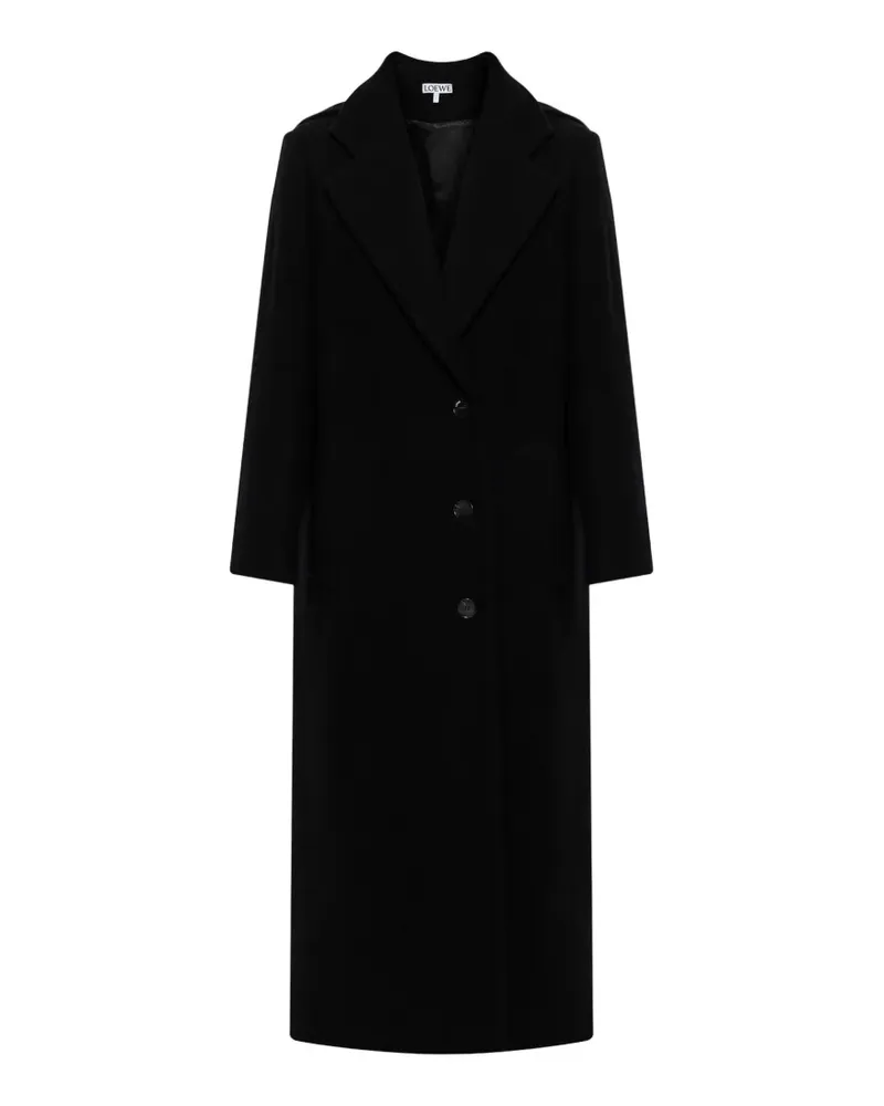 Loewe Kapuzenmantel aus Kaschmir - Schwarz Schwarz