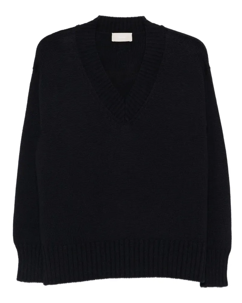 Drumohr  Pullover mit V-Ausschnitt - Blau Blau