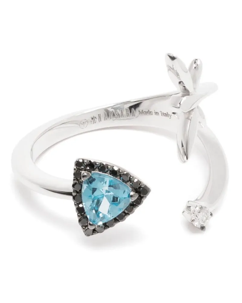 ANAPSARA 18kt Micro Trinity Weißgoldring mit Diamanten - Silber Silber