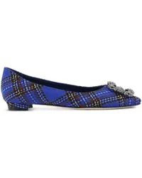 Manolo Blahnik Hangisi Ballerinas Blau