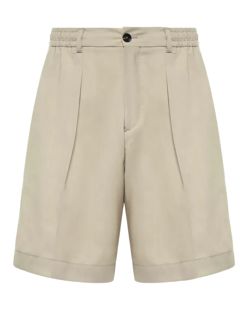 Be Able Havier pleated elasticated-waist wool-blend shorts - Nude Nude