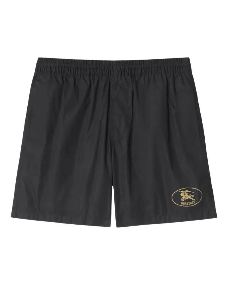 Burberry Knight Stamp Badeshorts - Schwarz Schwarz