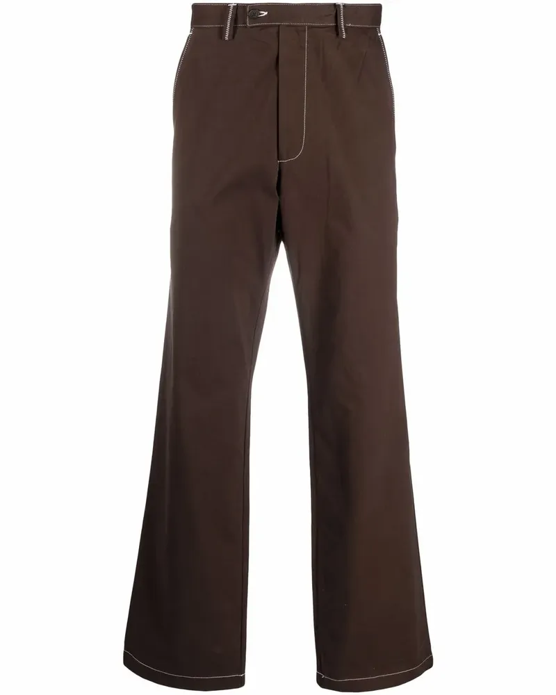 PHIPPS straight-leg organic cotton trousers - Braun Braun
