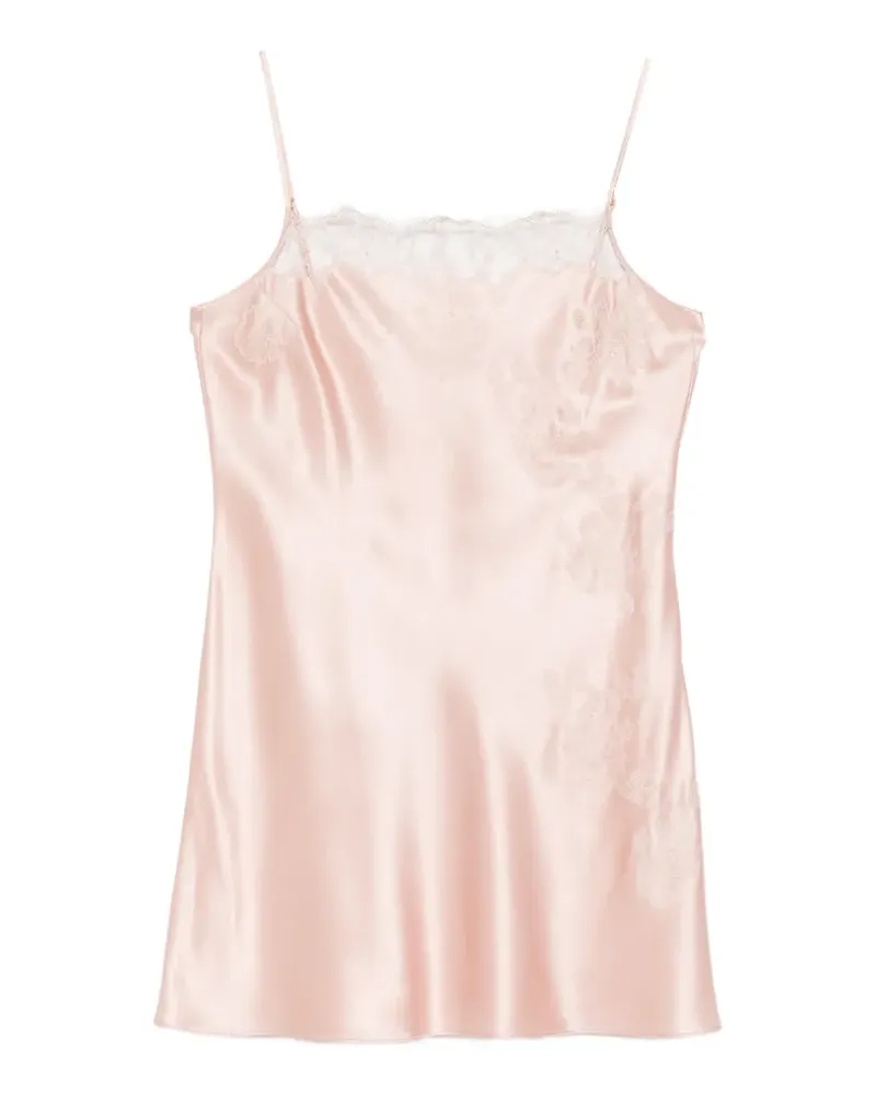 Carine Gilson Straight-Leg-Slip aus Seide mit Spitzendetail - Rosa Rosa