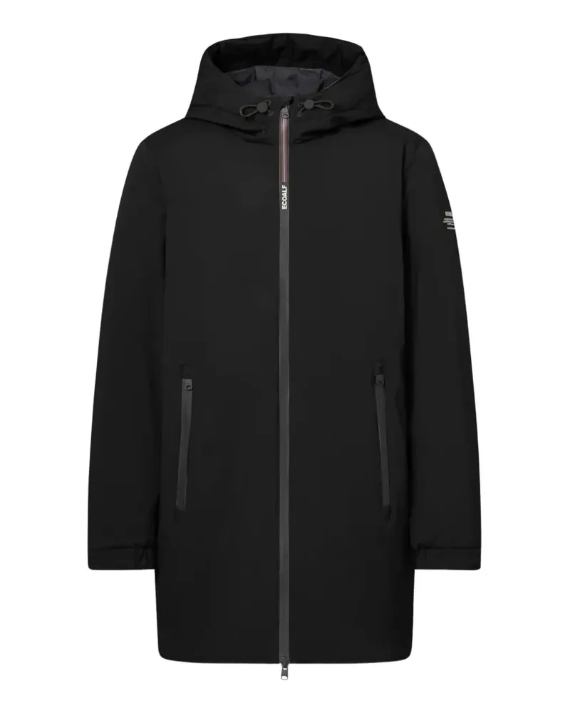 ECOALF Pasu hooded zip-up coat - Schwarz Schwarz