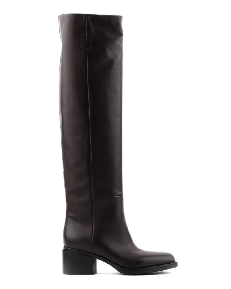 Elena Iachi Stiefel mit eckiger Kappe - Braun Braun