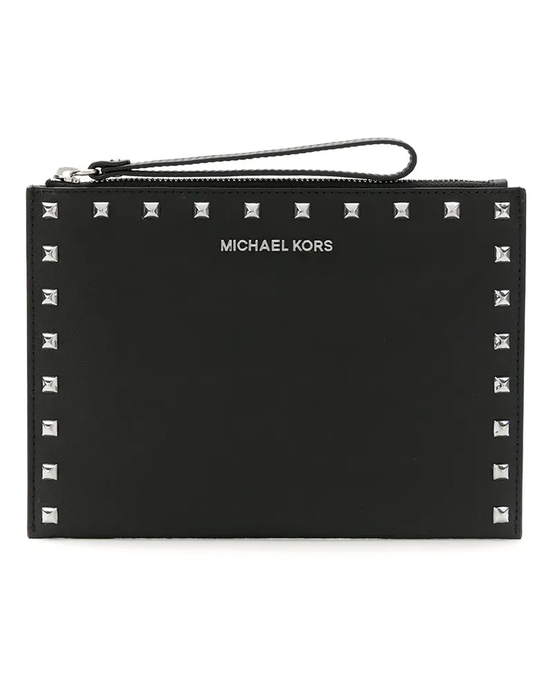 Michael Kors JET SET TRAVEL EXTRA LARGE ZIP CLUTCH WRISTLET - Schwarz Schwarz