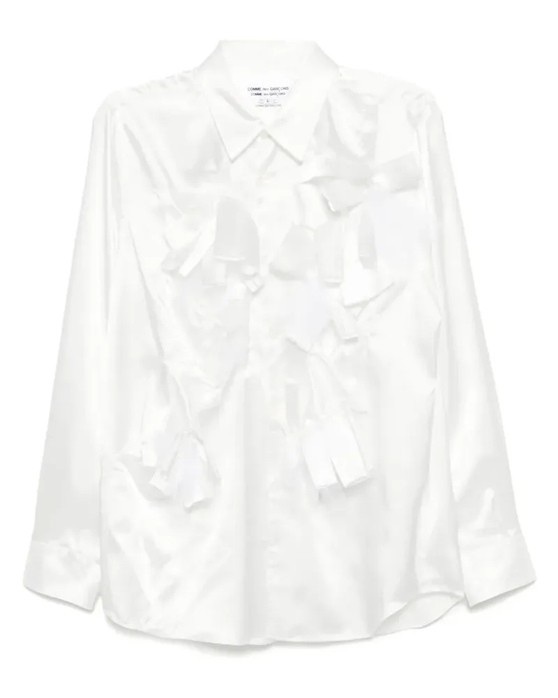 Comme des Garçons Bluse mit Schleife - Weiß Weiß