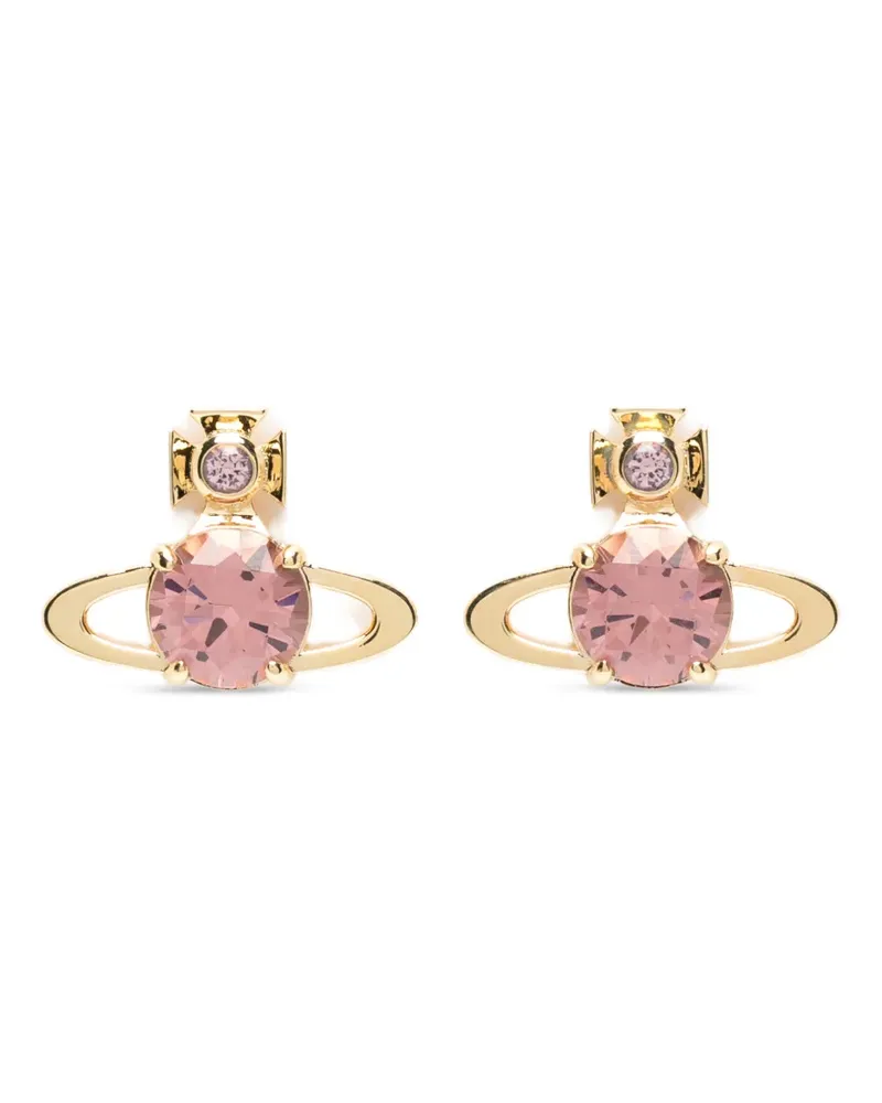 Vivienne Westwood large Reina crystal-embellished earrings - Gold Gold