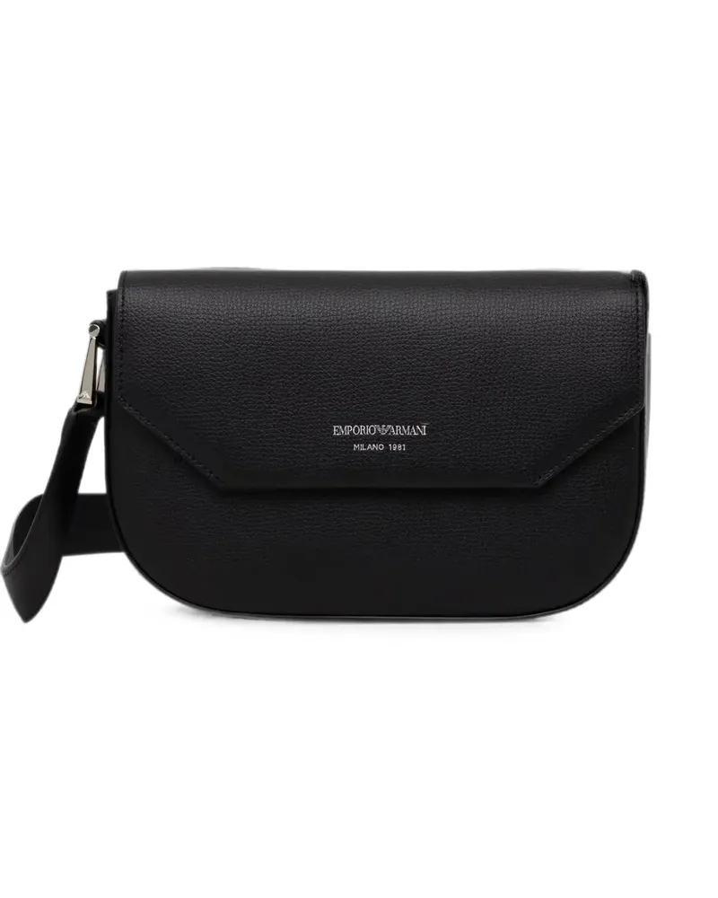 Emporio Armani 1981 mini Schultertasche aus Leder - Schwarz Schwarz