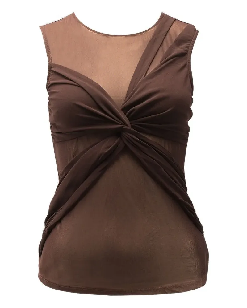 MISBHV Top mit Schnürung - Braun Braun