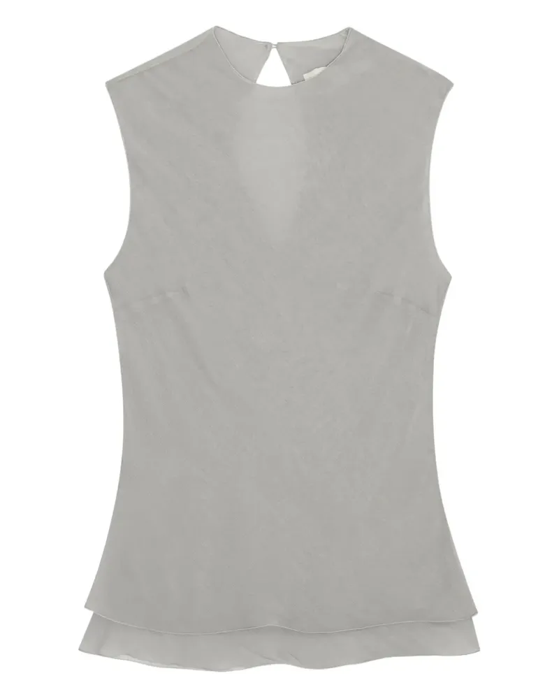 REMAIN Top mit Stehkragen - Grau Grau