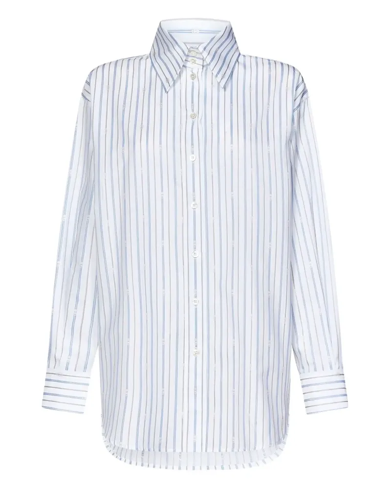 Alexander McQueen Gestreiftes Hemd - Weiß Weiß