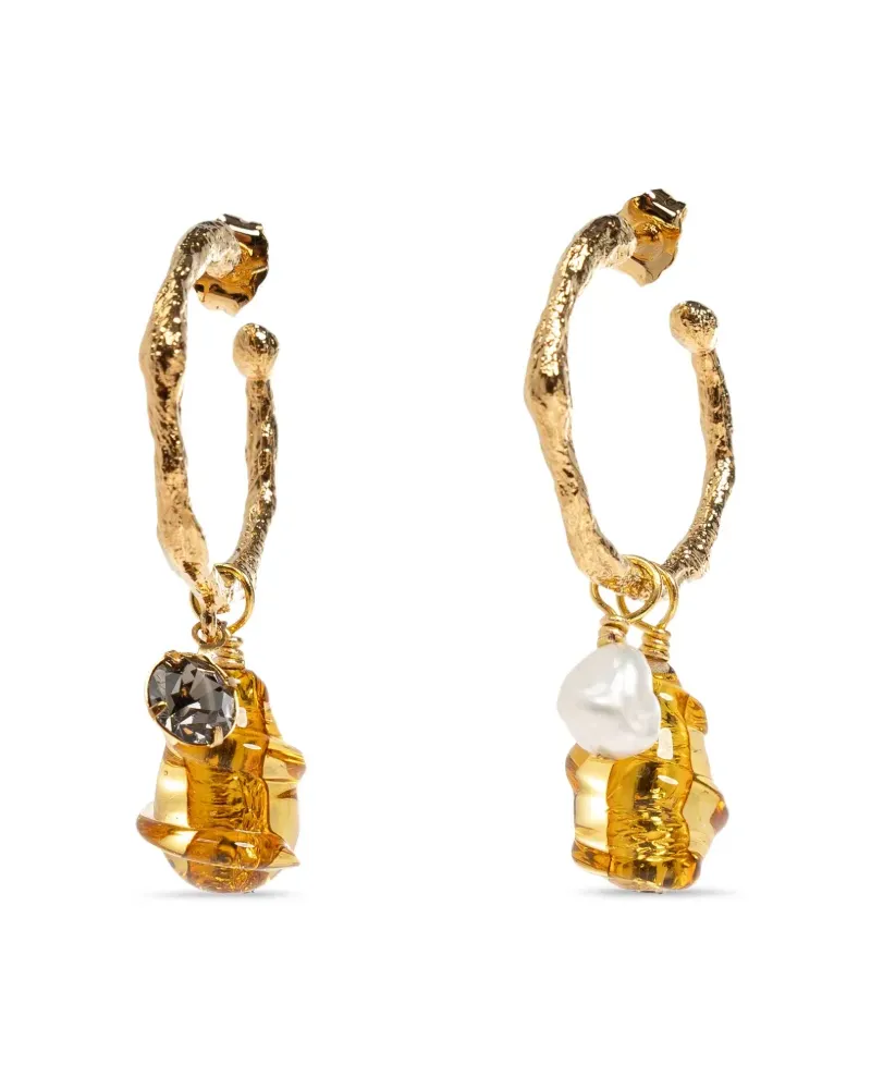 forte_forte Creolen mit Perle - Gold Gold