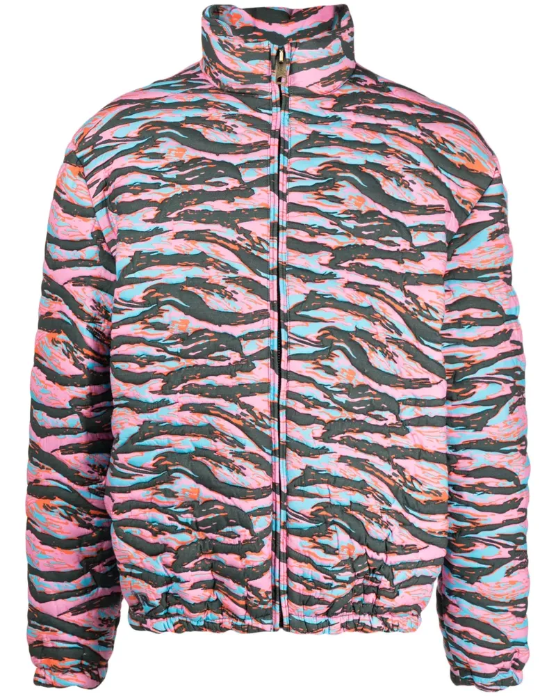 ERL Gefütterte Jacke mit Camouflagemuster - Rosa Rosa