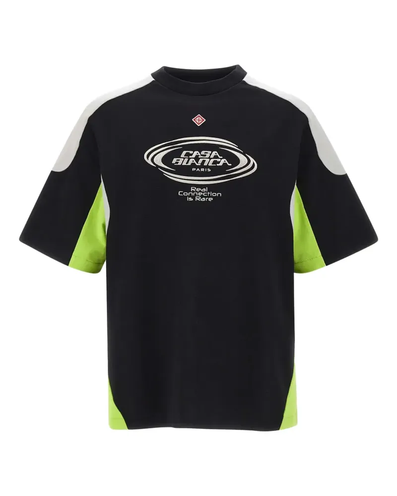 Casablanca Paris colour block logo T-shirt - Schwarz Schwarz