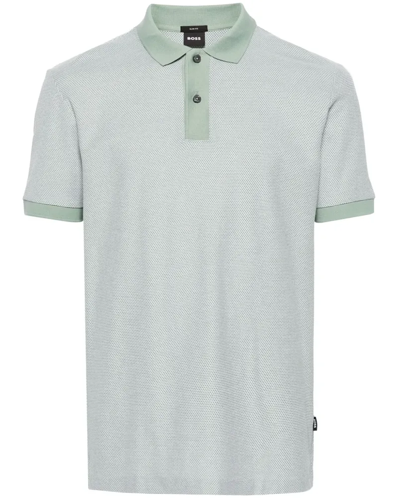 HUGO BOSS Strukturiertes Phillipson Poloshirt - Grün Grün