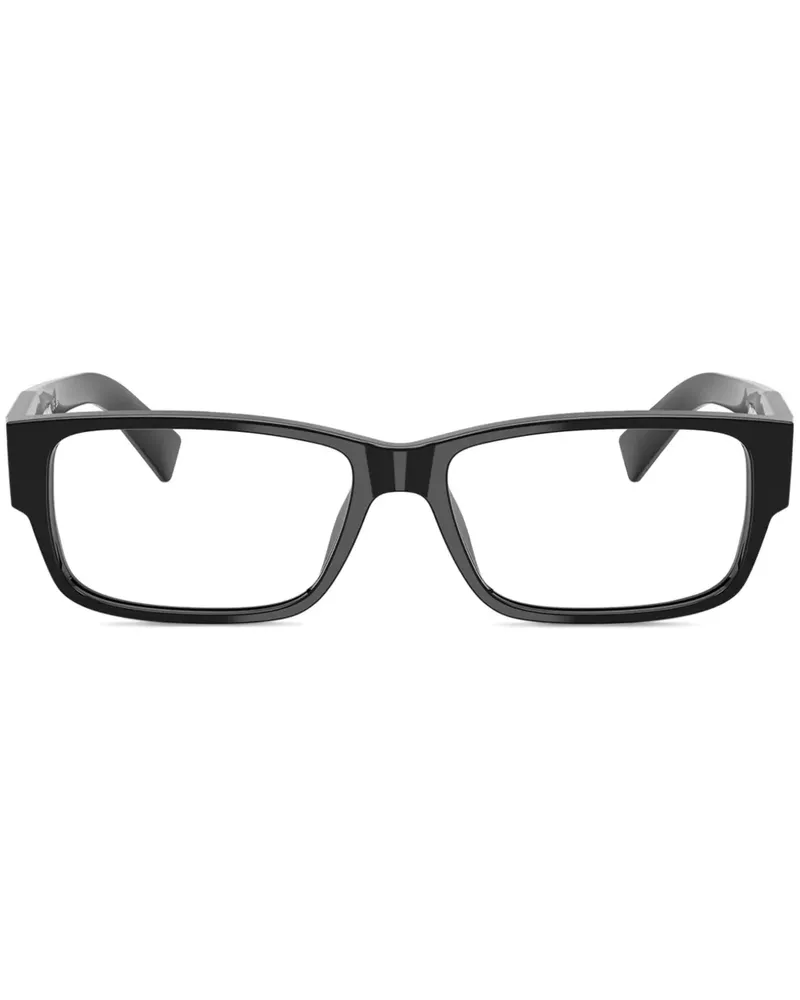 Prada Brille mit eckigem Gestell - Schwarz Schwarz