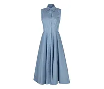 Gestreiftes Midikleid - Blau
