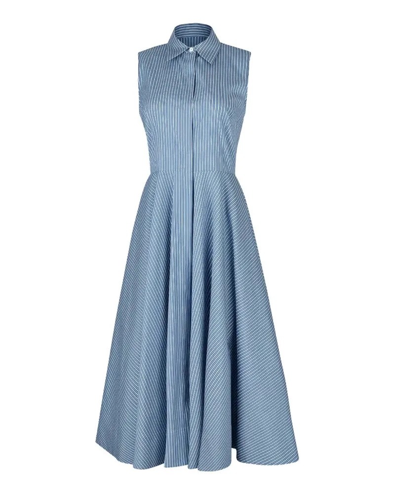 Michael Kors striped sleeveless midi dress - Blau Blau