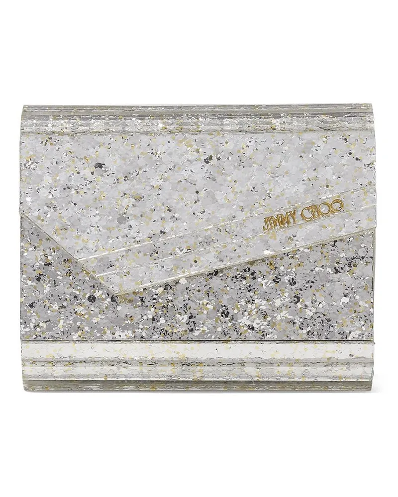 Jimmy Choo Micro Candy Umhängetasche im Glitter-Look - Grau Grau