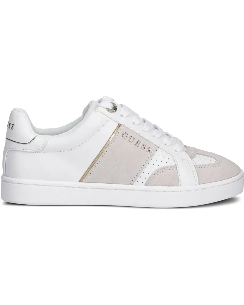 Guess Perforierte Sneakers - Weiß Weiß