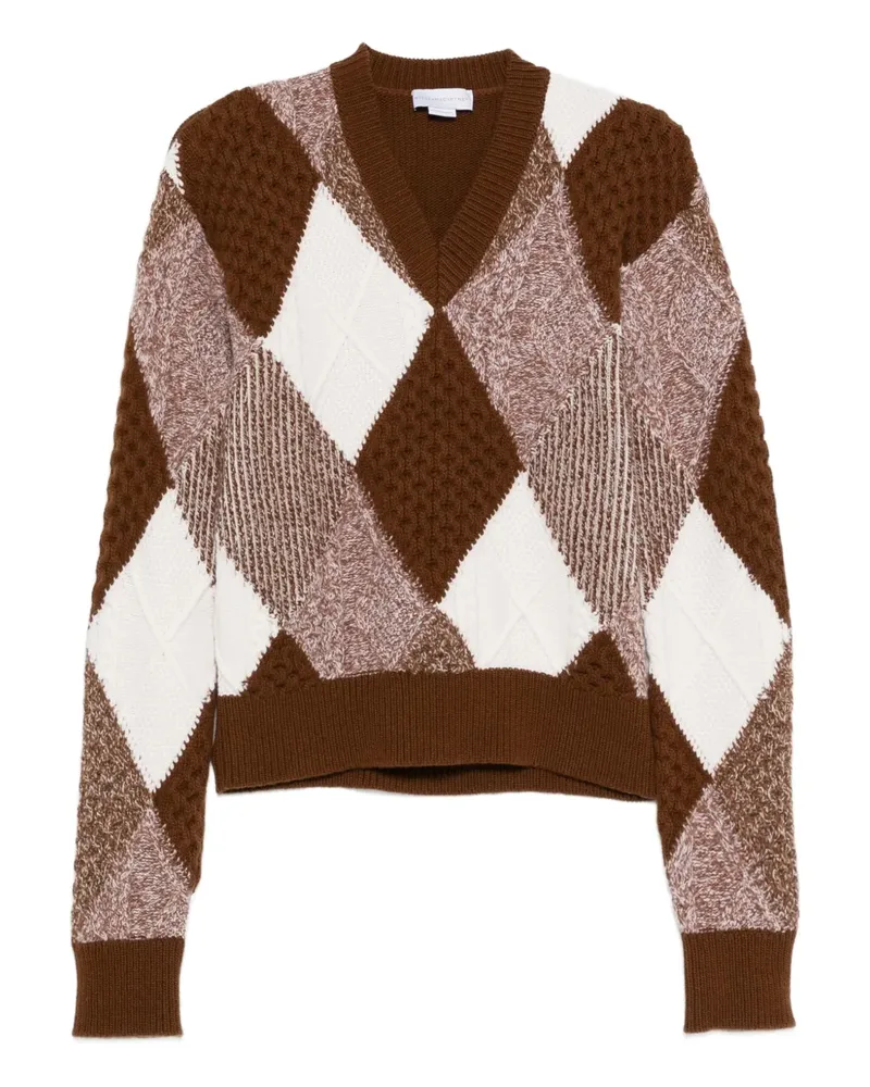 Stella McCartney Pullover mit V-Ausschnitt - Braun Braun