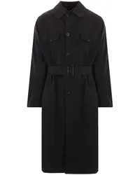 Maison Margiela Canvas-Trenchcoat Schwarz