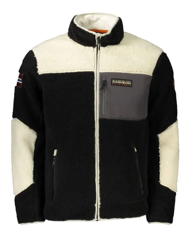 Napapijri Yupik Mantel mit Fleece-Einsätzen - Schwarz Schwarz