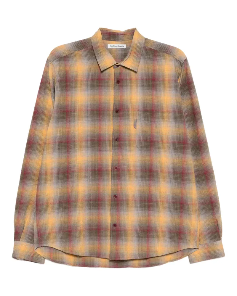 YMC Kariertes Hemd - Gelb Gelb