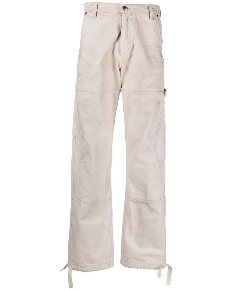 RHUDE Chevron Hose im Workwear-Look - Nude Nude