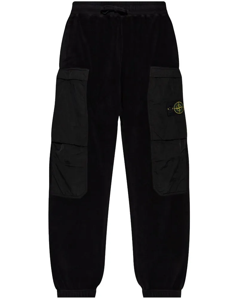 Stone Island Cargohose mit Kompass-Patch - Schwarz Schwarz