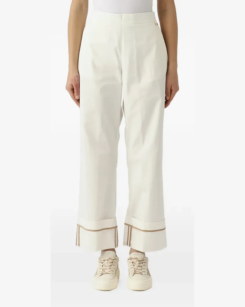 Herno piped-trim turn-up trousers - Nude Nude
