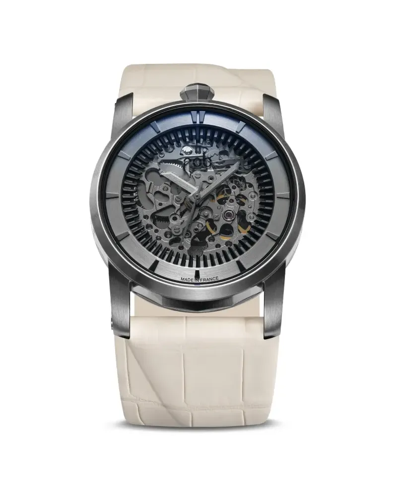 fob Paris Silver Skeleton 41mm - Silber Silber