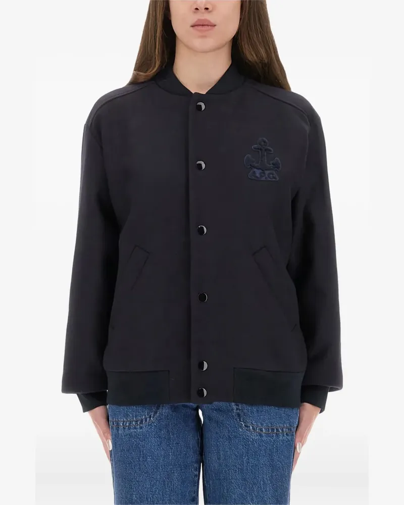A.P.C. button embroidered jacket - Blau Blau