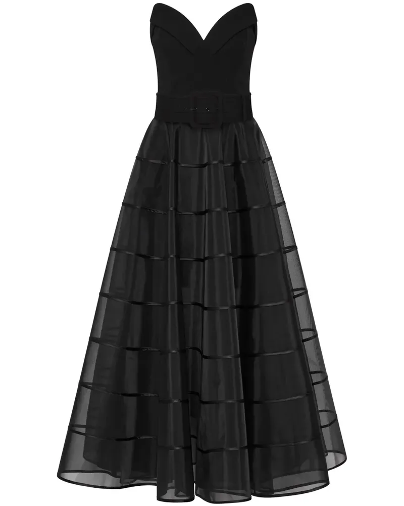 Rebecca Vallance Marcella Midikleid - Schwarz Schwarz
