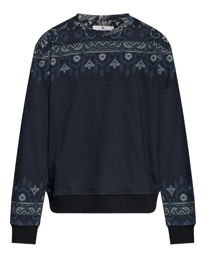 Etro Sweatshirt mit Paisley-Print - Blau Blau