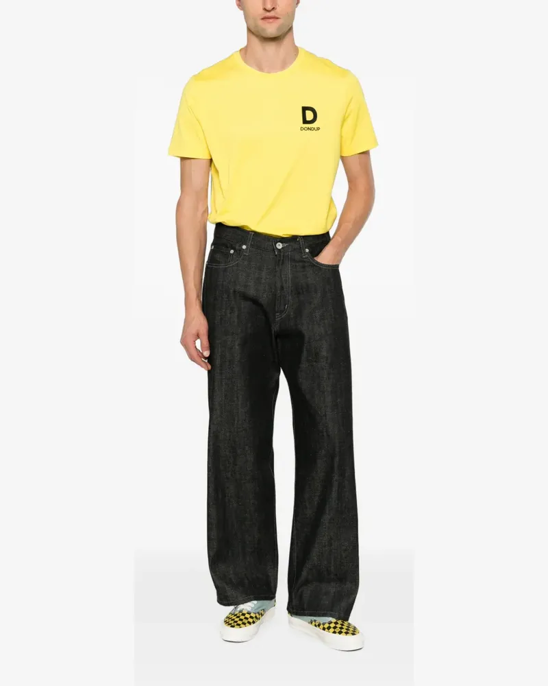 Dondup logo-print cotton T-shirt - Gelb Gelb