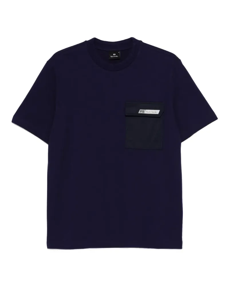 Paul Smith T-Shirt mit aufgesetzter Tasche - Blau Blau